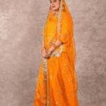 Orange Aari Sequins Work Poshak | Salma Work on Bamber Satin | Jaipurio Designer Collection